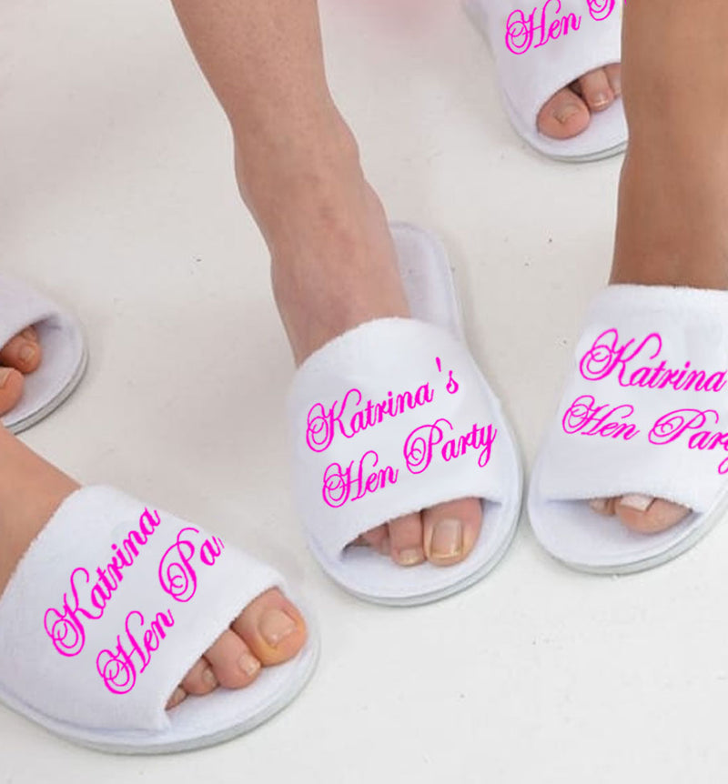 Personalised Hen Party Slippers