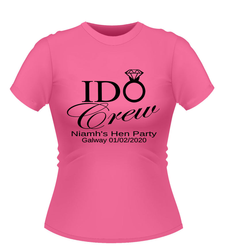 'I Do Crew' Personalised Hen Party T-shirt
