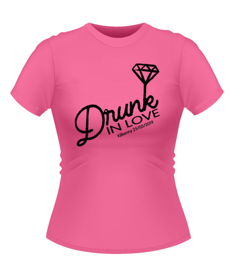 'Drunk in LOVE' Personalised Bride to Be Tshirt