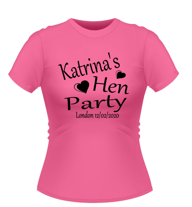 'Hen Party' Personalised T-shirt