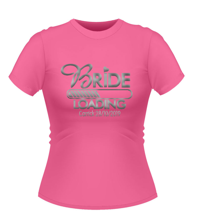 'Bride Loading' Personalised Hen party Tshirt