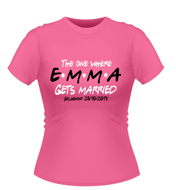 'Friends' Theme Personalised Hen Party TShirt