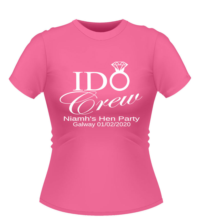 'I Do Crew' Personalised Hen Party T-shirt