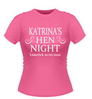 Hen Night Personalised Hen Party T-shirt