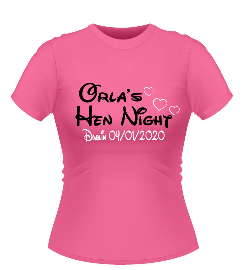 'Disney' Theme Personalised Hen Party T-Shirt