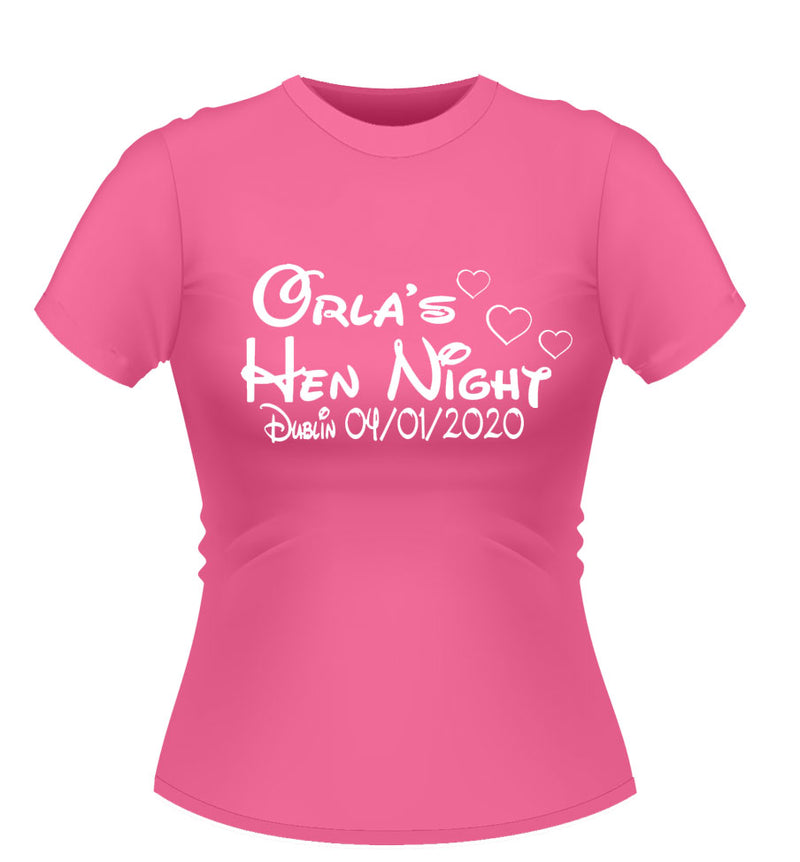 'Disney' Theme Personalised Hen Party T-Shirt