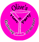 Pink and Bling Personalised Hen Party Badge