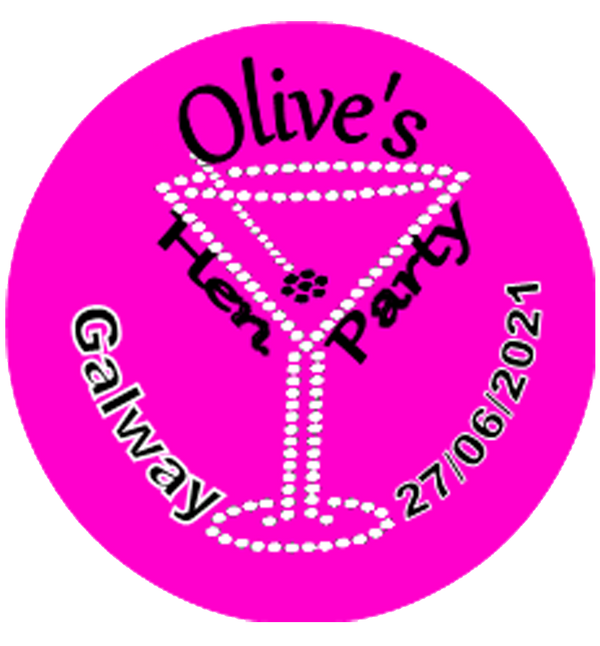 Pink and Bling Personalised Hen Party Badge