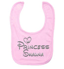 Princess Design Personalised Bib Pink