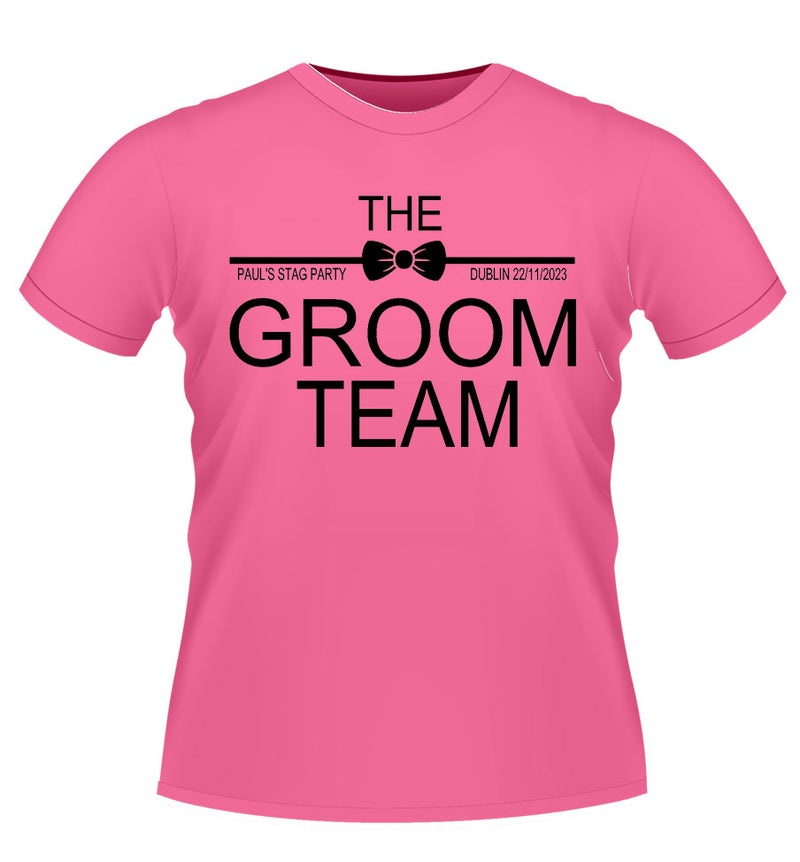 The Groom Team Personalised Stag Party Tshirt