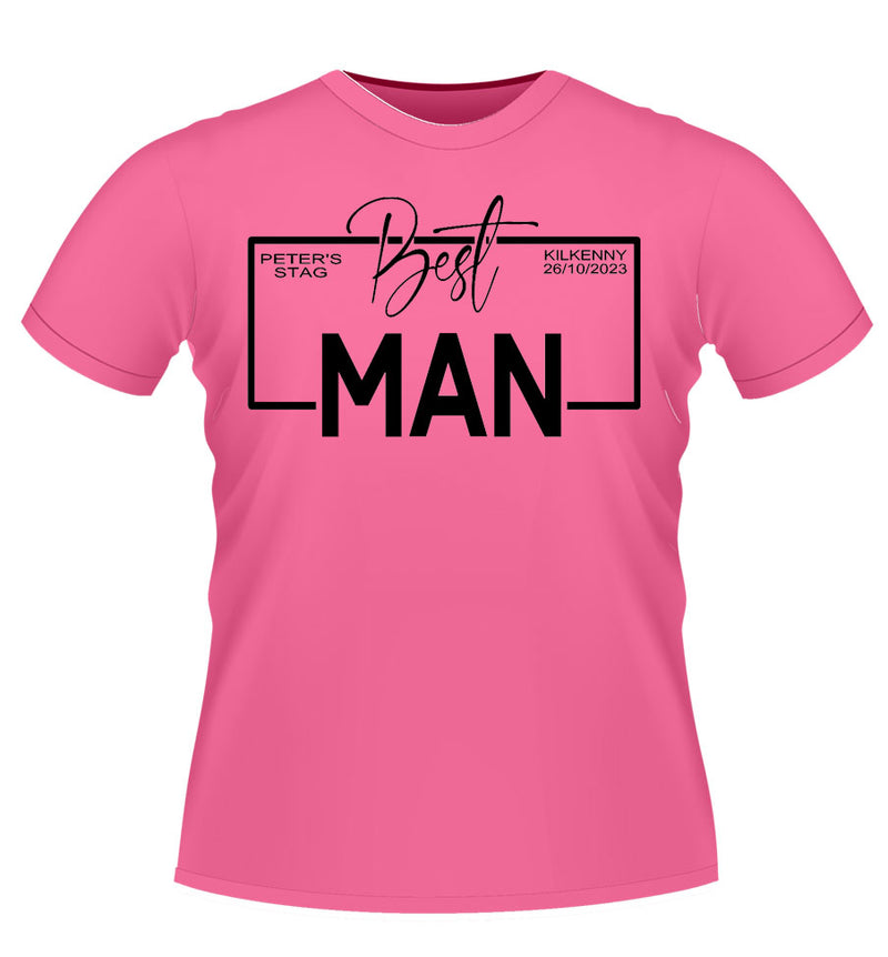 Personalised BEST MAN Stag party Tshirt