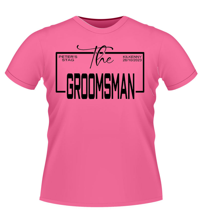 Personalised THE GROOMSMAN Stag Party Tshirt