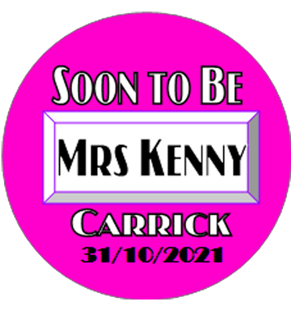 Hen Night Personalised Bride To Be Badge