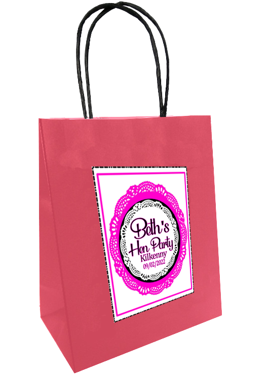 Pink Lace Design Personalised Bag