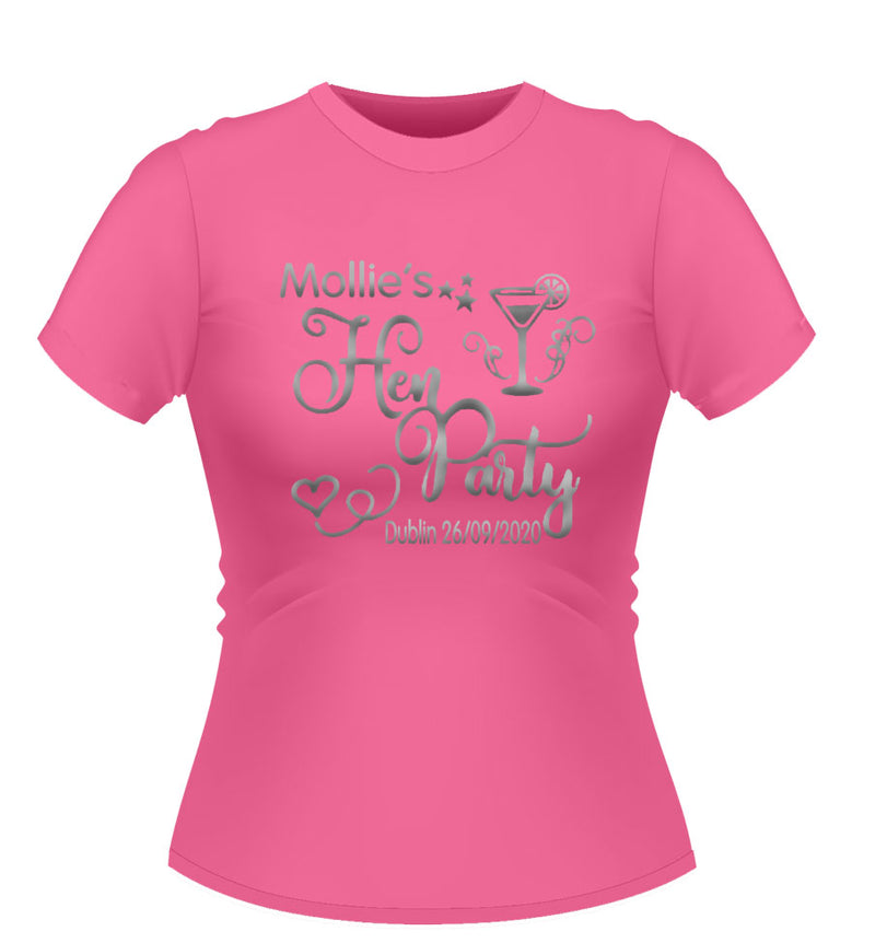 Sweet Design Personalised Hen Party T-Shirt