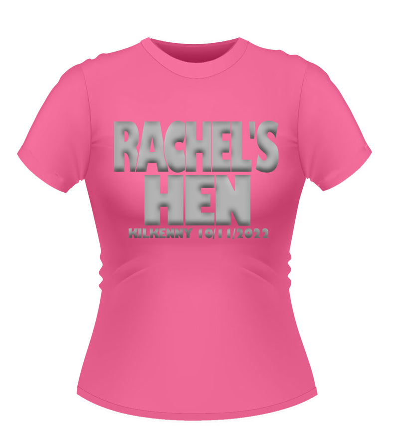 Bold Style Personalised Hen Party Tshirt