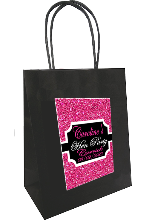 Personalised 'Pink Sparkle' Hen Party Bag