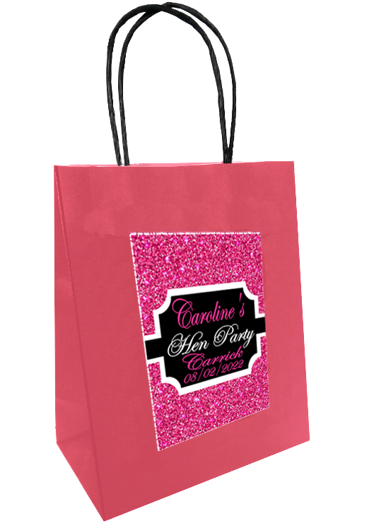 Personalised 'Pink Sparkle' Hen Party Bag