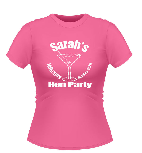 'Bling' Personalised Hen Party T-shirt