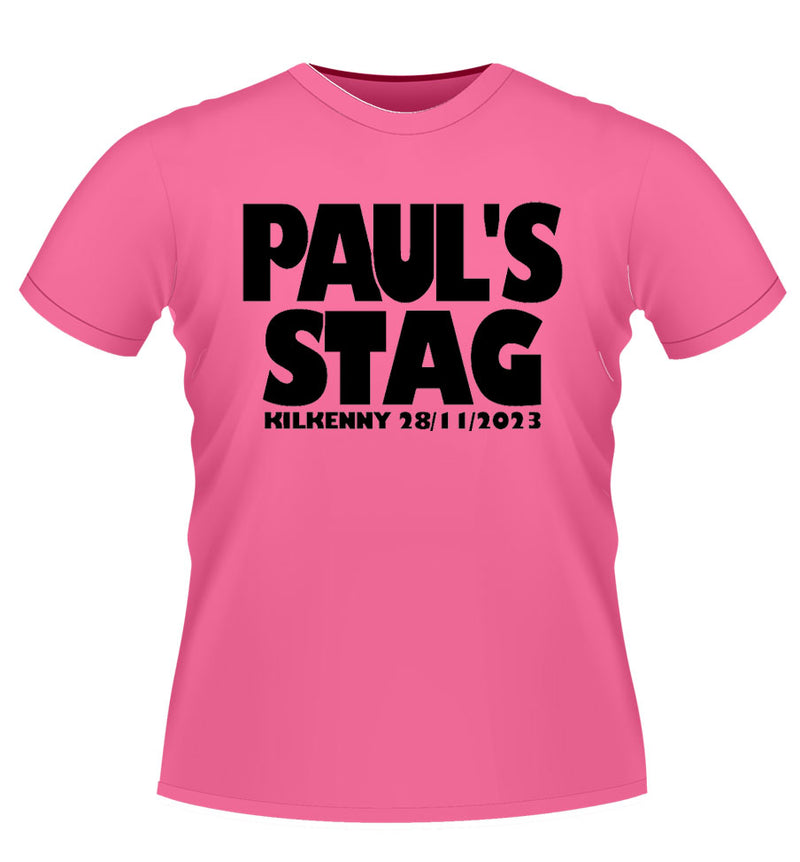 Personalised Stag Party T-shirt