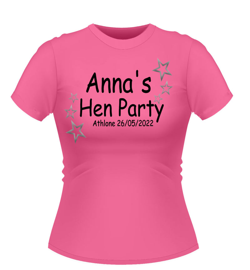 'Star' Personalised Hen Party T-shirt