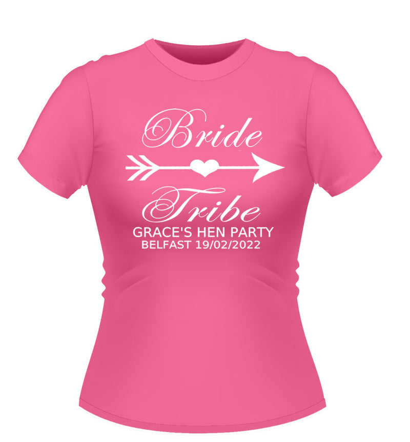 Bride Tribe Personalised Hen Party Tshirt