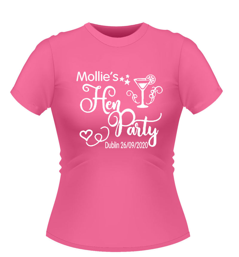 Sweet Design Personalised Hen Party T-Shirt