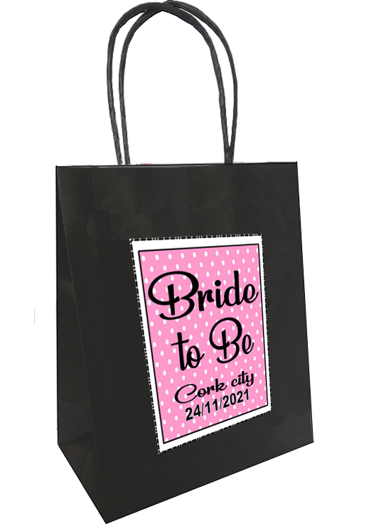 Polka Dot Design Bride To Be Personalised Bag