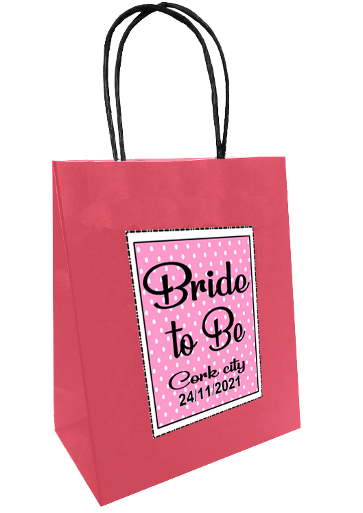 Polka Dot Design Bride To Be Personalised Bag