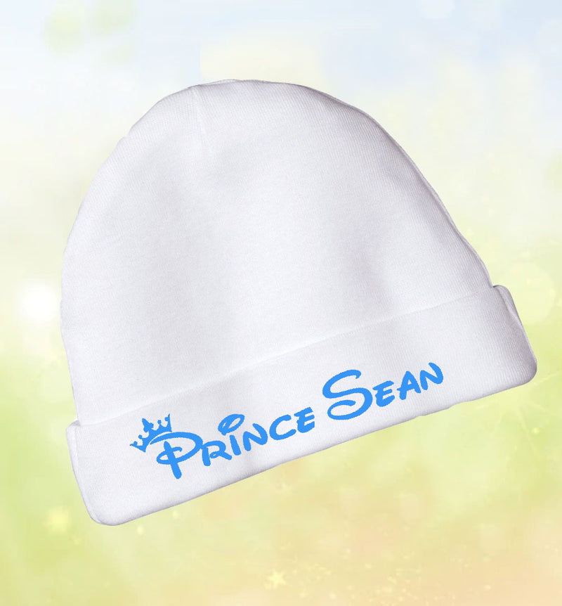 Personalised Newborn 'Prince' Baby Hat