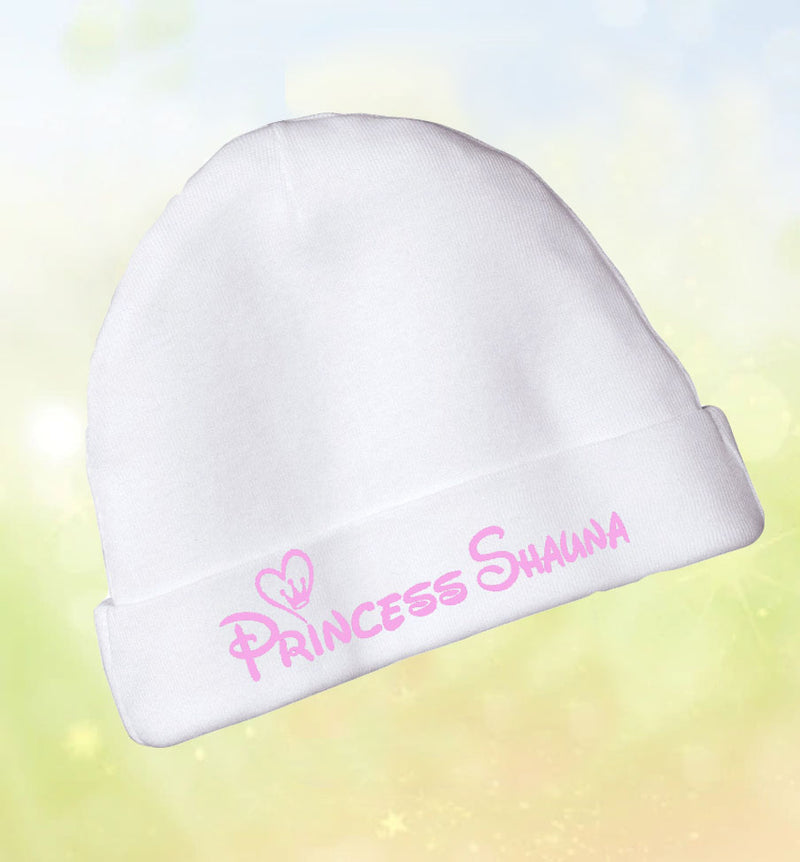 Personalised Newborn 'Princess' Baby Hat