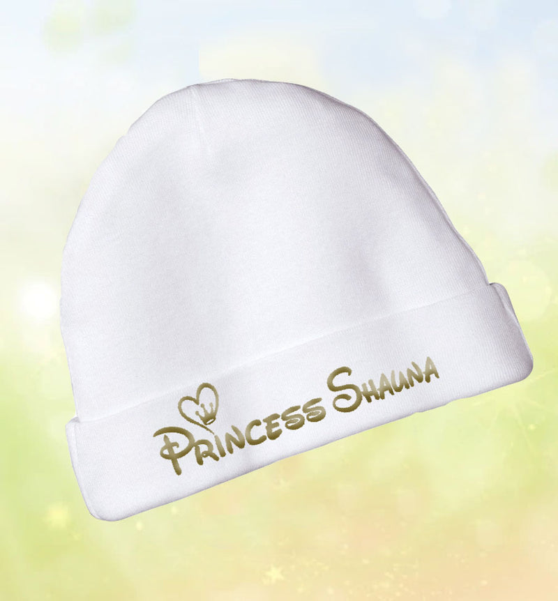 Personalised Newborn 'Princess' Baby Hat