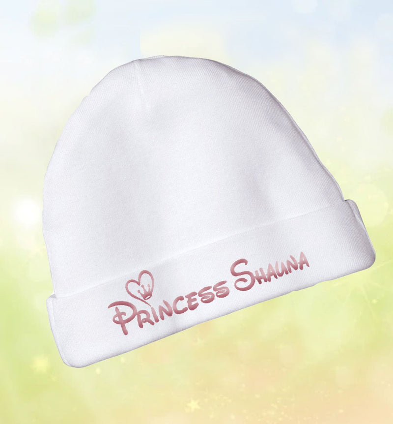 Personalised Newborn 'Princess' Baby Hat