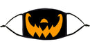 Creepy Pumpkin Halloween Design Re-Usable Face Mask Orange