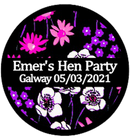 Personalised Hen Party vintage floral Badge