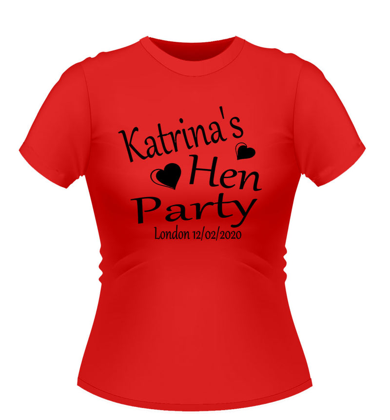'Hen Party' Personalised T-shirt