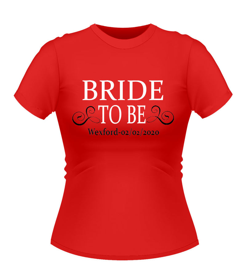 Bride to Be Personalised T-shirt