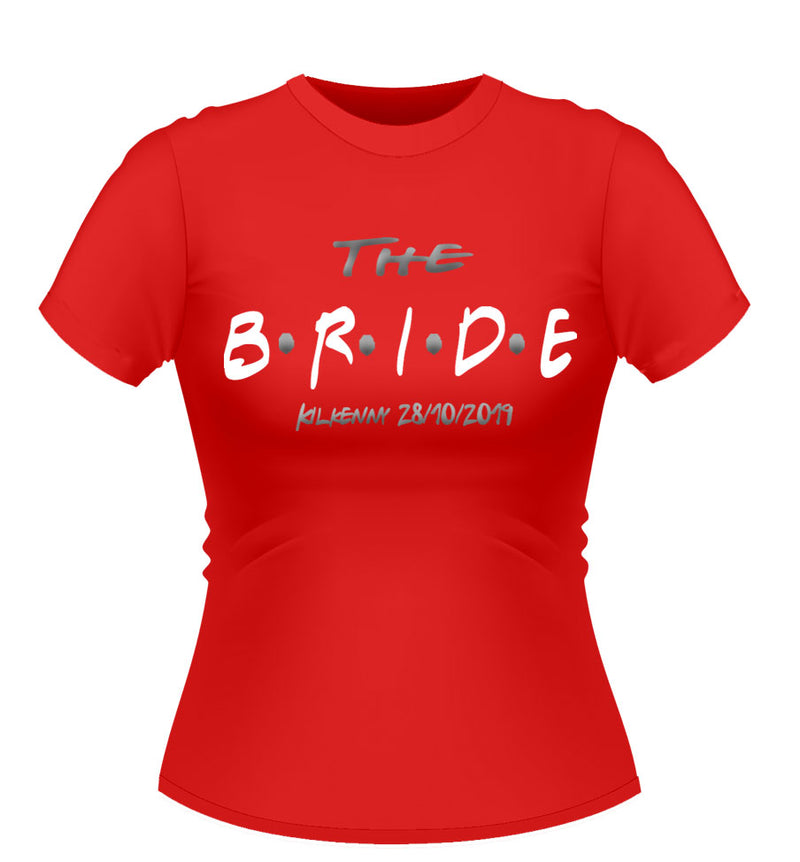 'Friends' Theme Personalised Bride to Be Tshirt
