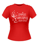 Cocktail 'Martini' Glass Personalised Hen Party Tshirt