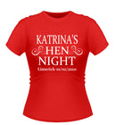Hen Night Personalised Hen Party T-shirt