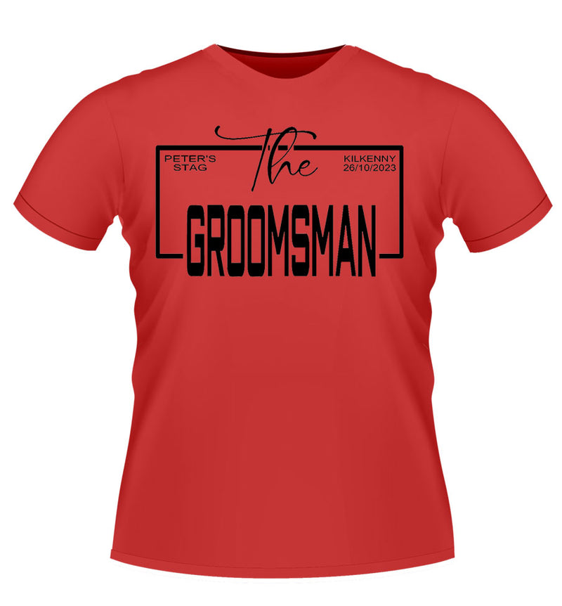 Personalised THE GROOMSMAN Stag Party Tshirt
