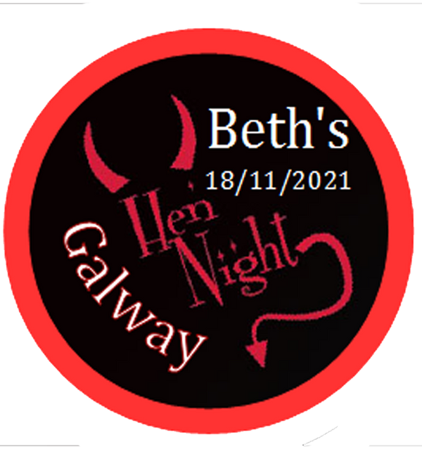 Personalised Red Devil Hen Party Badge