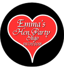 Hen Night Personalised Red Heart Hen Party Badge