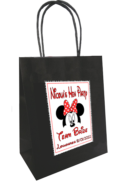 Minnie Mouse Theme Personalised Hen Party Bag