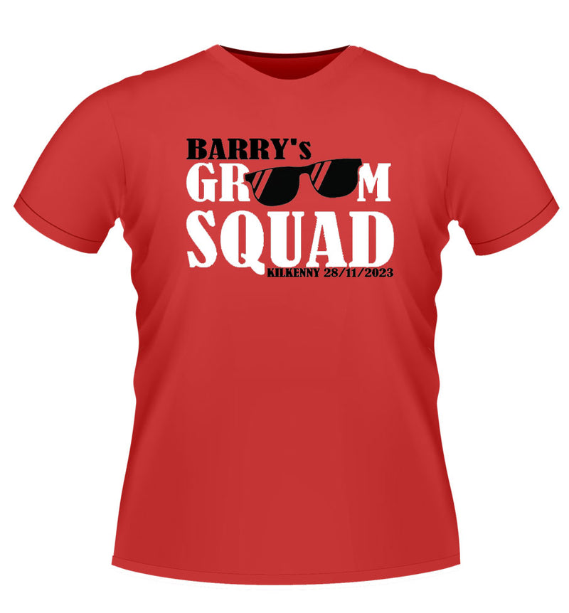 Personalised GROOM SQUAD Stag Party T-shirt