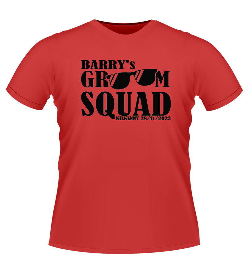 Personalised GROOM SQUAD Stag Party T-shirt