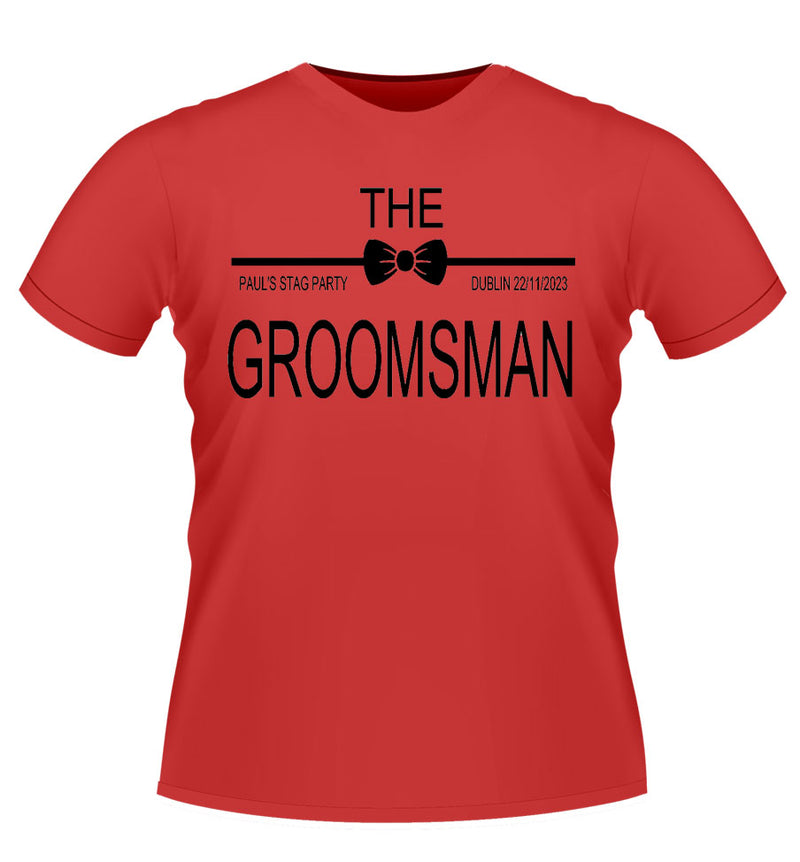 The Groomsman Personalised Stag Party Tshirt