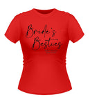 Bride's Besties Personalised Hen Party T-Shirt Script