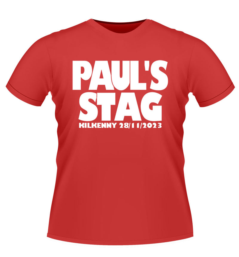 Personalised Stag Party T-shirt