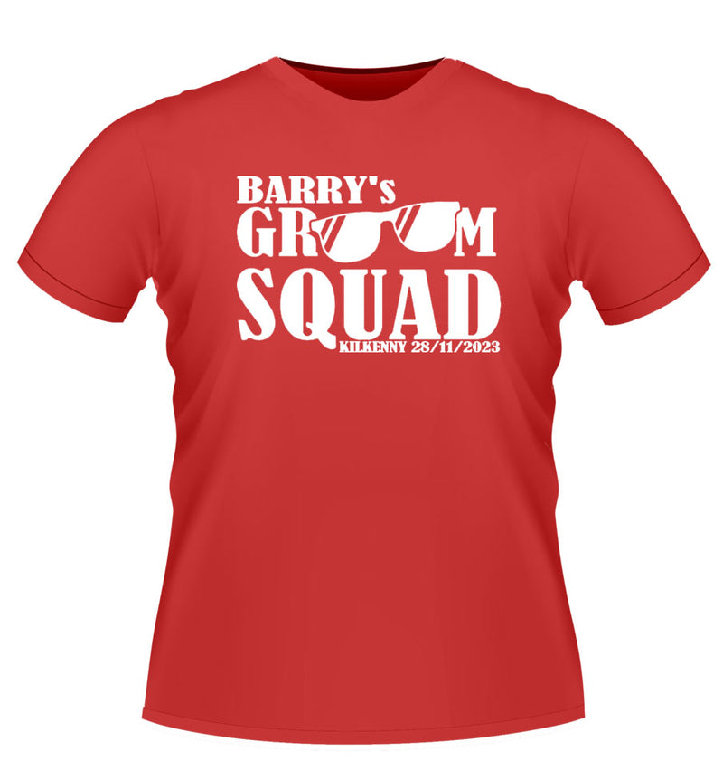 Personalised GROOM SQUAD Stag Party T-shirt